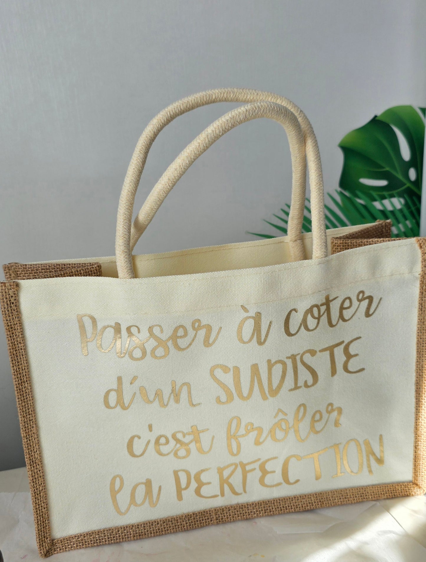 Sac en toile de jute personnalisé
