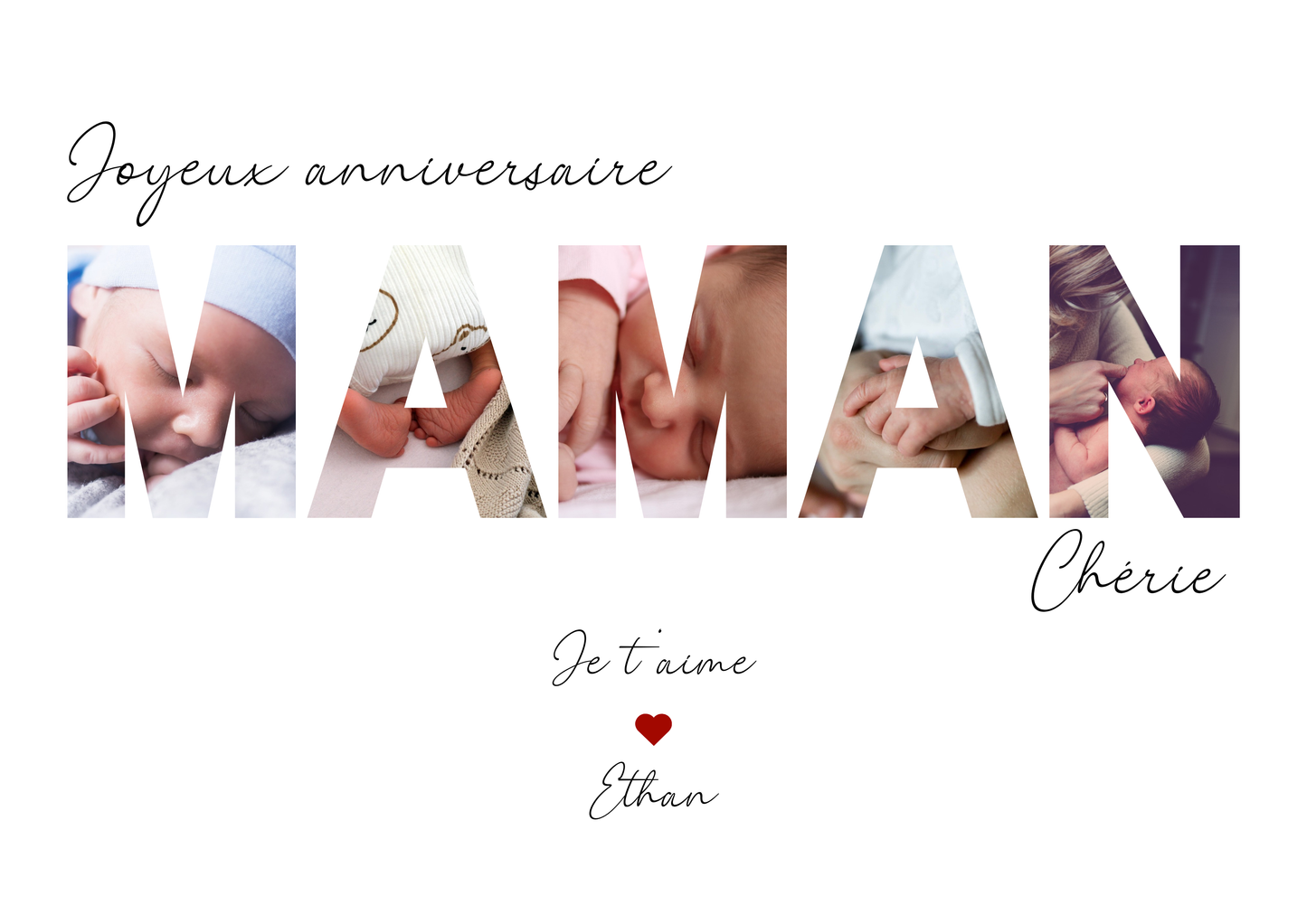 Cadre photo personnalisé MAMAN – Cadeau fête des mères ou d’anniversaire