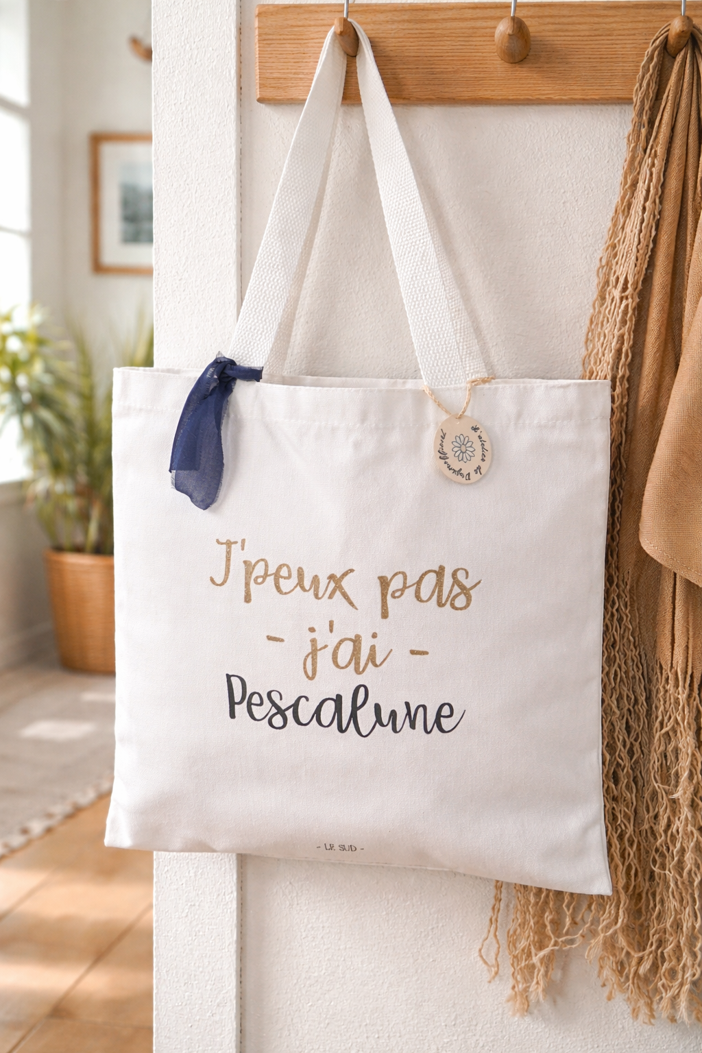 Sac shopping J'peux pas - j'ai Pescalune - Collection camargue