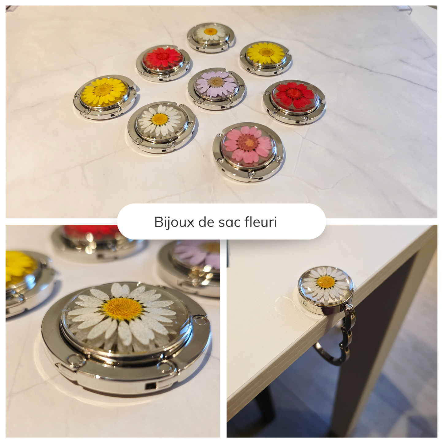 Bijou de sac fleuri - Porte-sac – Élégance & Praticité au quotidien