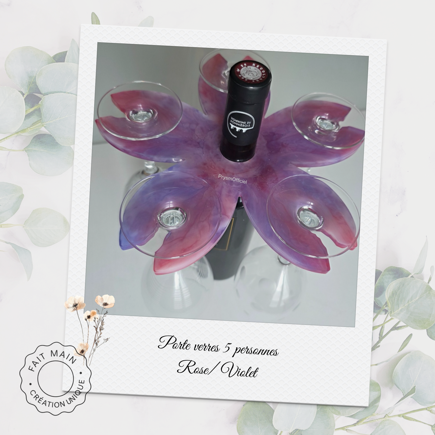 Support à verres pour bouteille – Création artisanale pour apéritif convivial