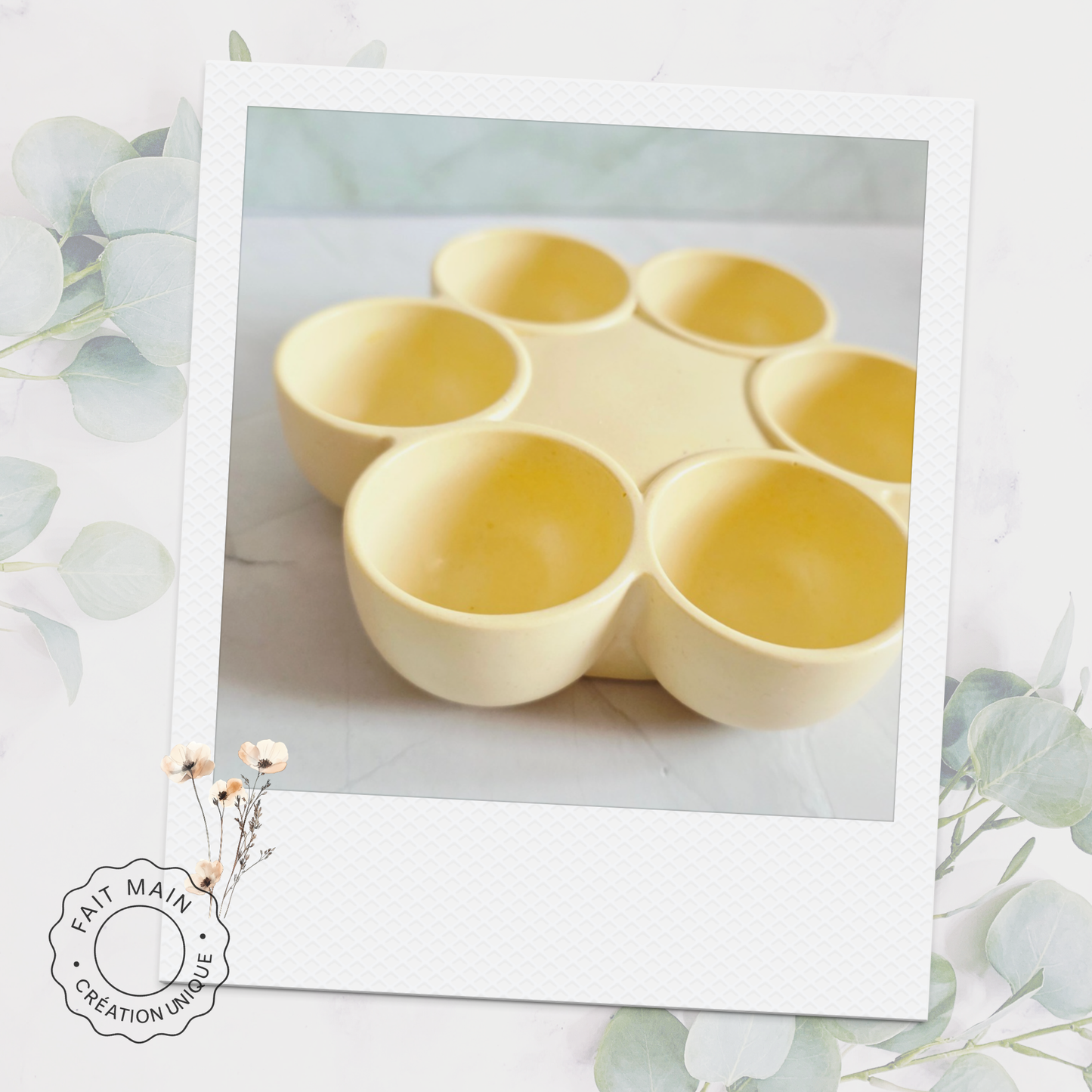 Support à œufs rond en résine – Pratique & décoratif