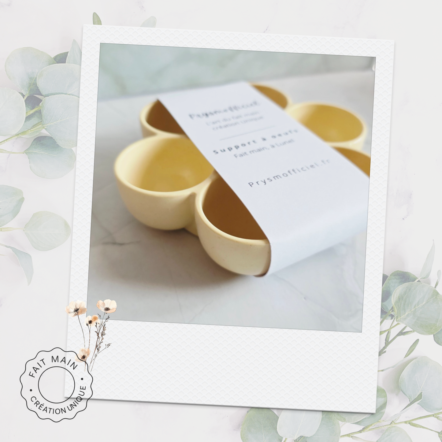 Support à œufs rond en résine – Pratique & décoratif