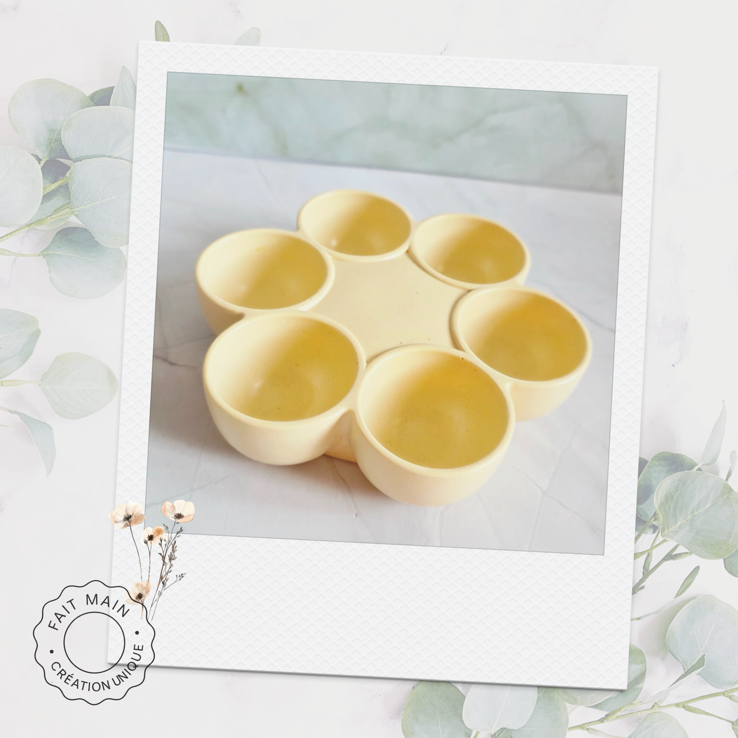Support à œufs rond en résine – Pratique & décoratif