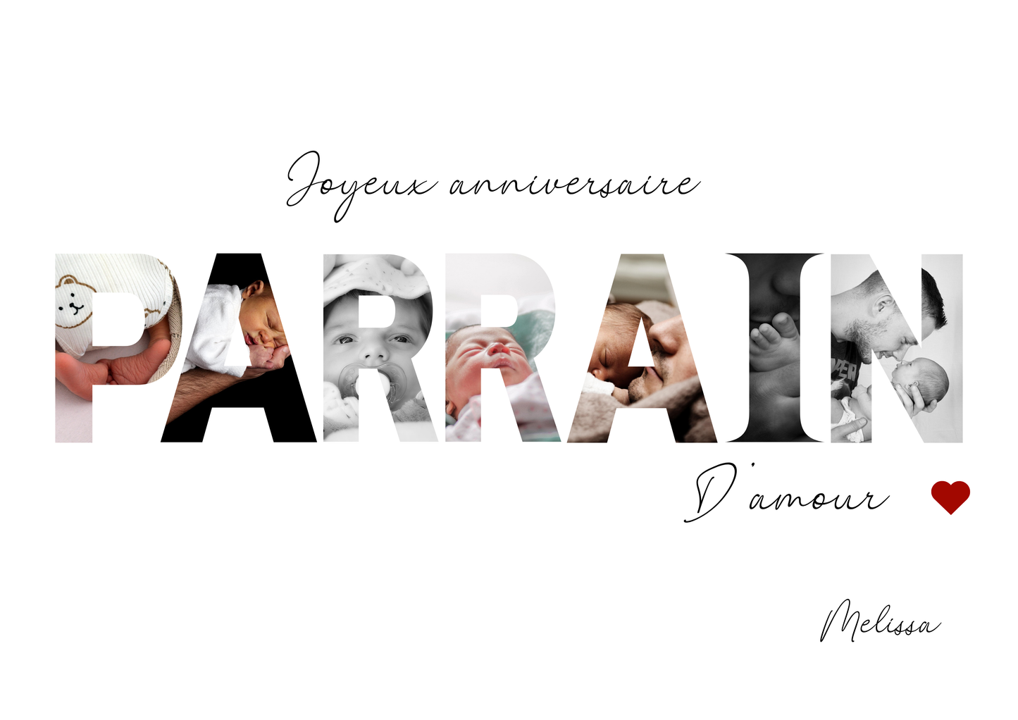 Cadre photo personnalisé PARRAIN – Cadeau original et rempli d’émotion