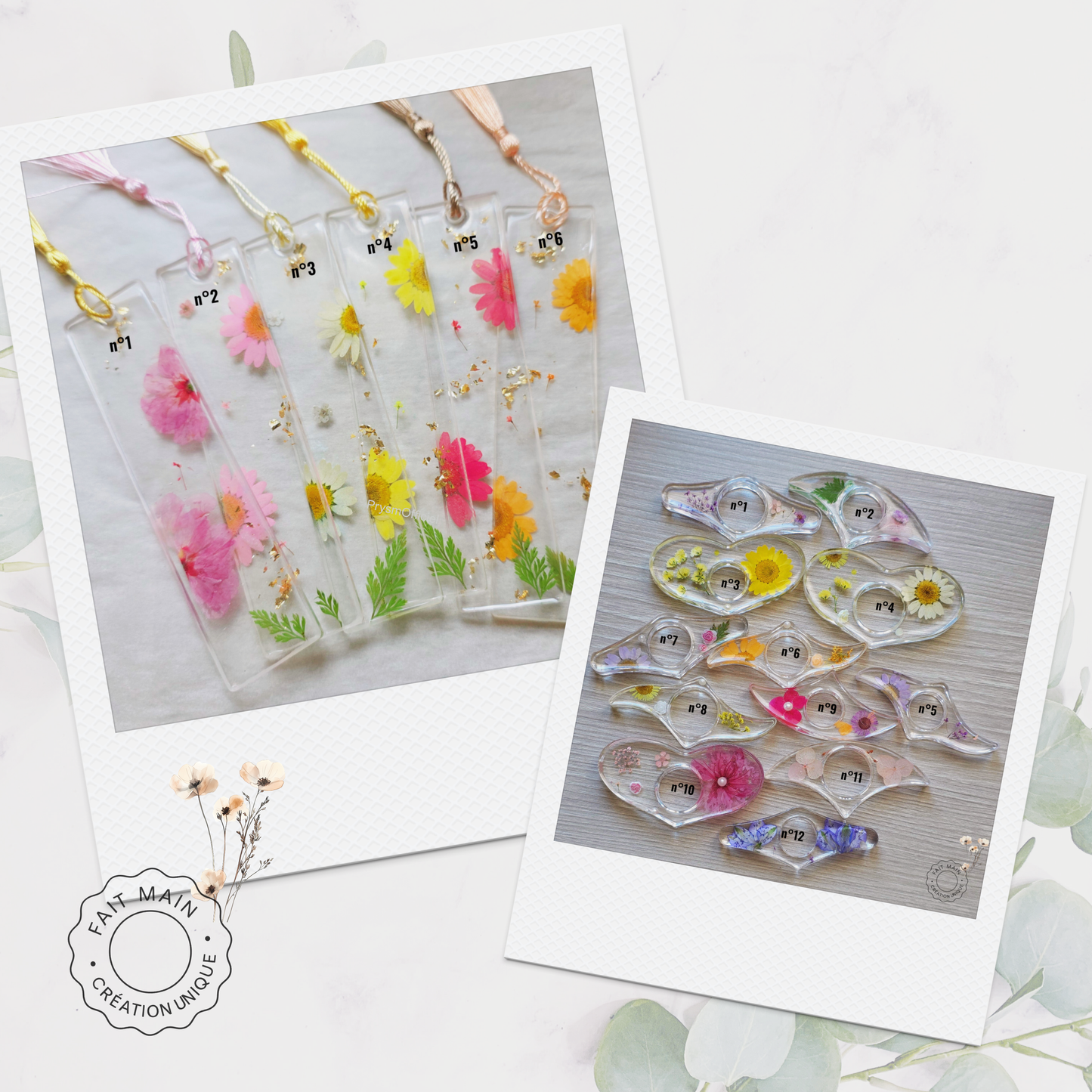 Ensemble bijoux lecture – Marque-page fleuri + Bague de lecture assortie