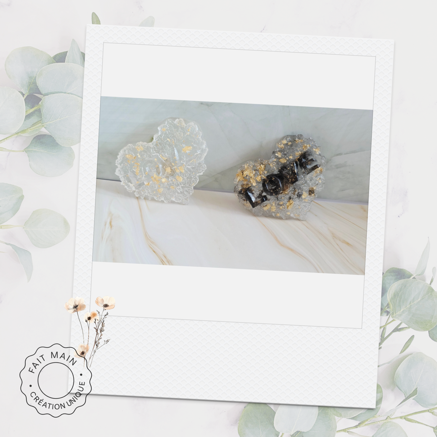 Lot de 2 magnets Grand cœurs – Collection “Love"