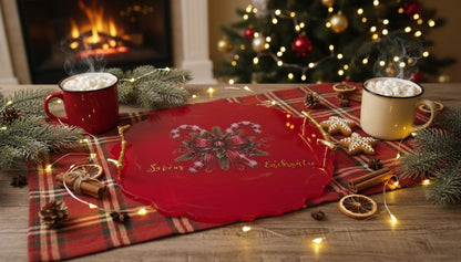 Plateau de service de Noël – Saveurs Enchantées - création unique