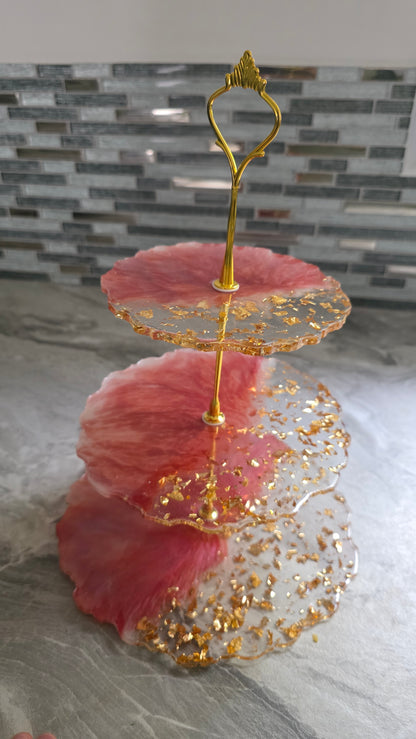 Support 3 plateaux - présentoir en résine – Élégance & Originalité