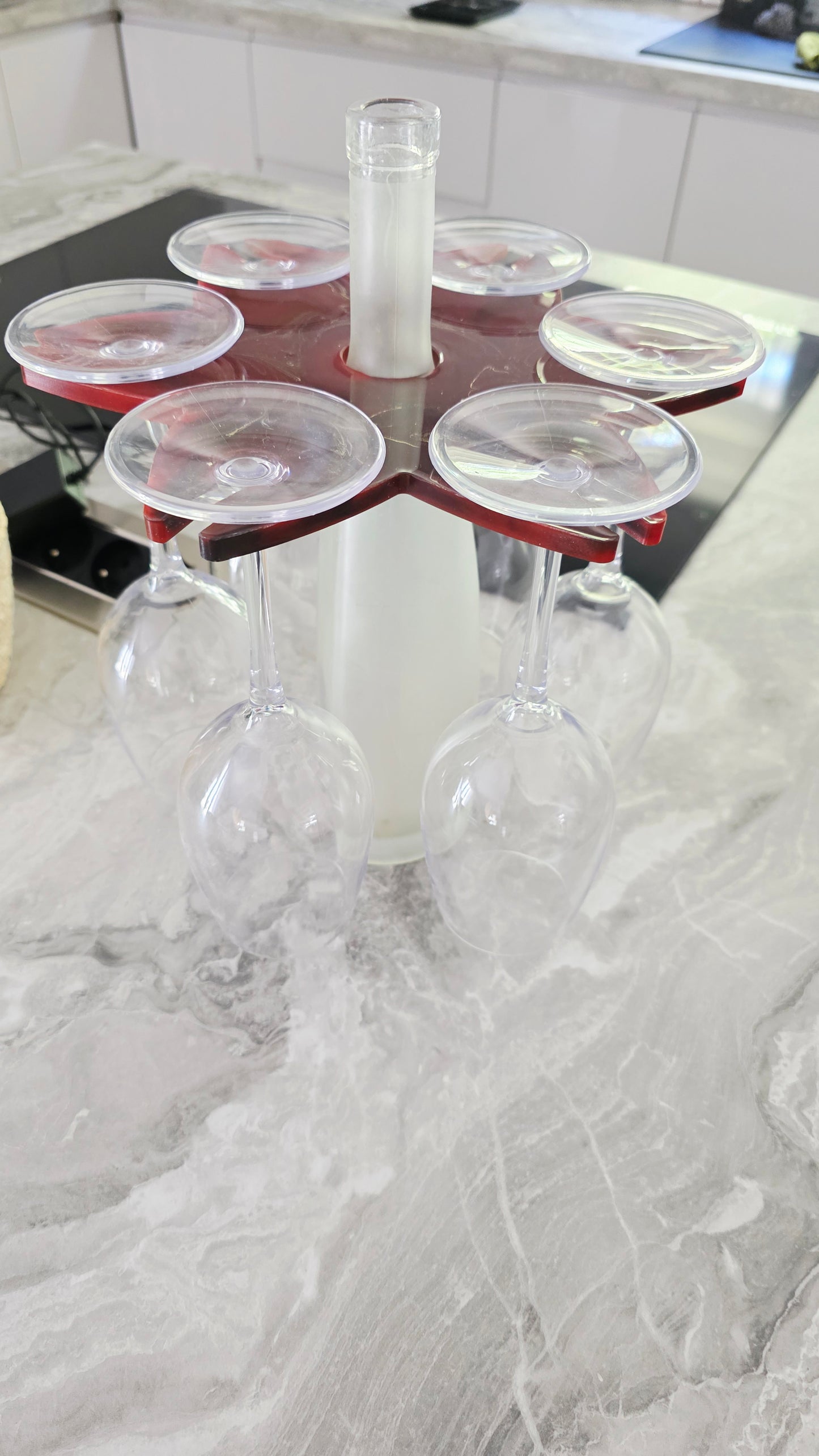 Support à verres artisanal pour 6 verres original pour apéritif convivial