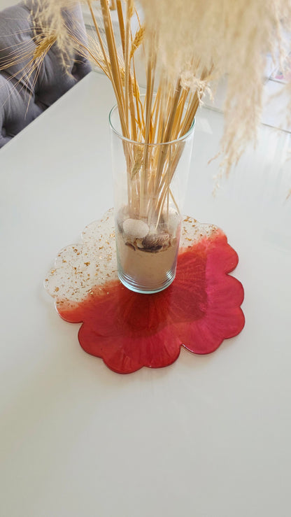 Plat décoratif effet fleur en résine – Multi-usages