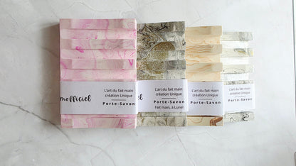 Porte-savon en composite minéral – Création artisanale unique