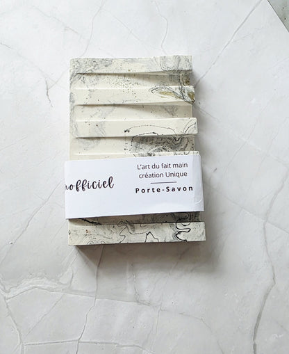 Porte-savon en composite minéral – Création artisanale unique