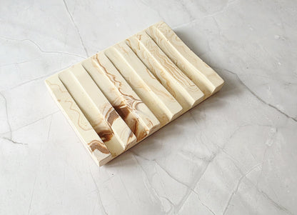 Porte-savon en composite minéral – Création artisanale unique