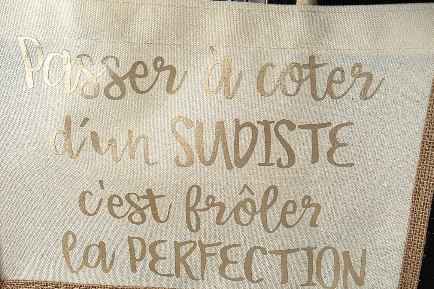 Sac en toile de jute personnalisé