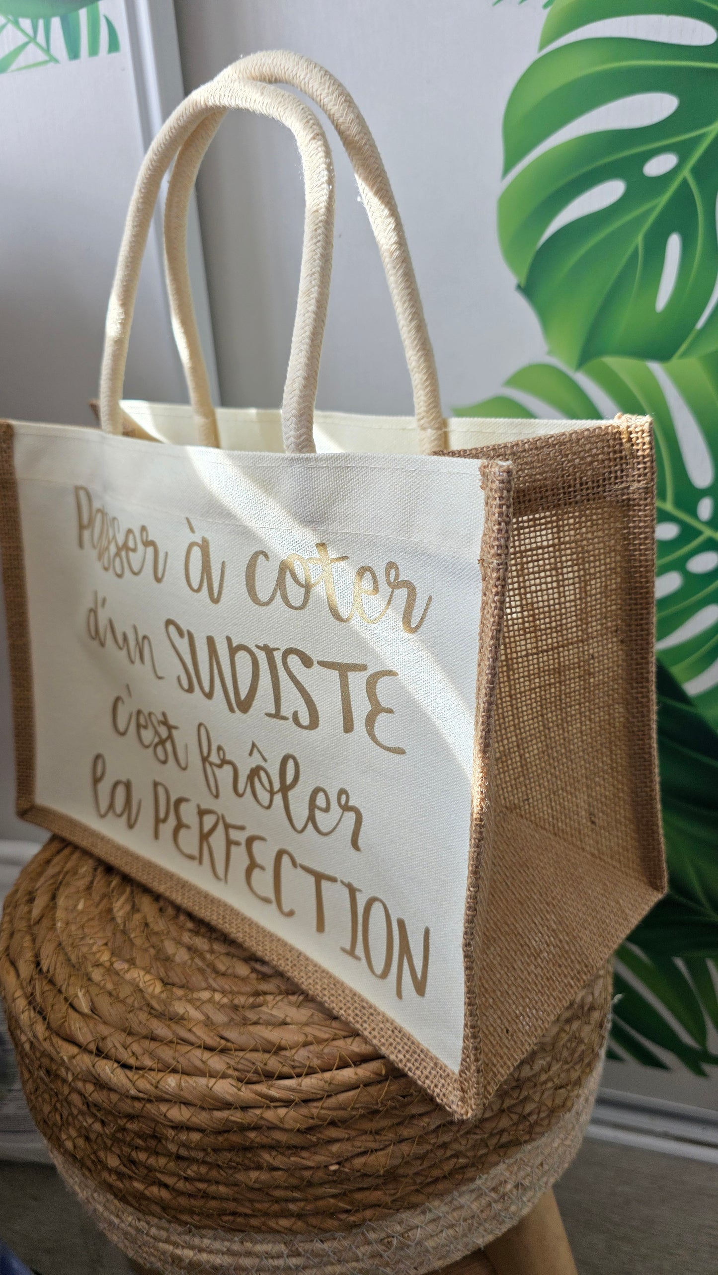 Sac en toile de jute personnalisé