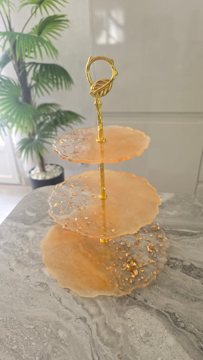 Support 3 plateaux - présentoir en résine – Élégance & Originalité