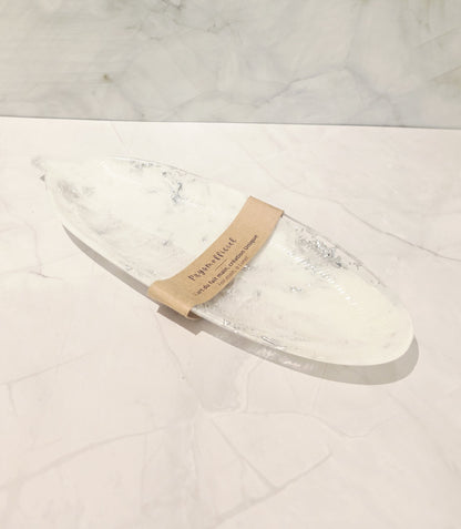 Vide-poche feuille allongée – Élégance naturelle & création artisanale