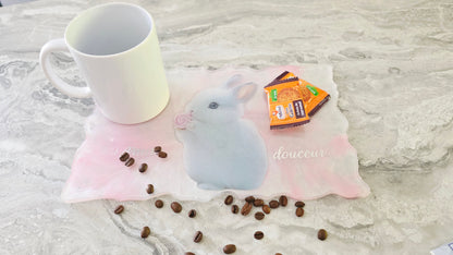 Plateau déco “Pause douceur” – Création artisanale en résine