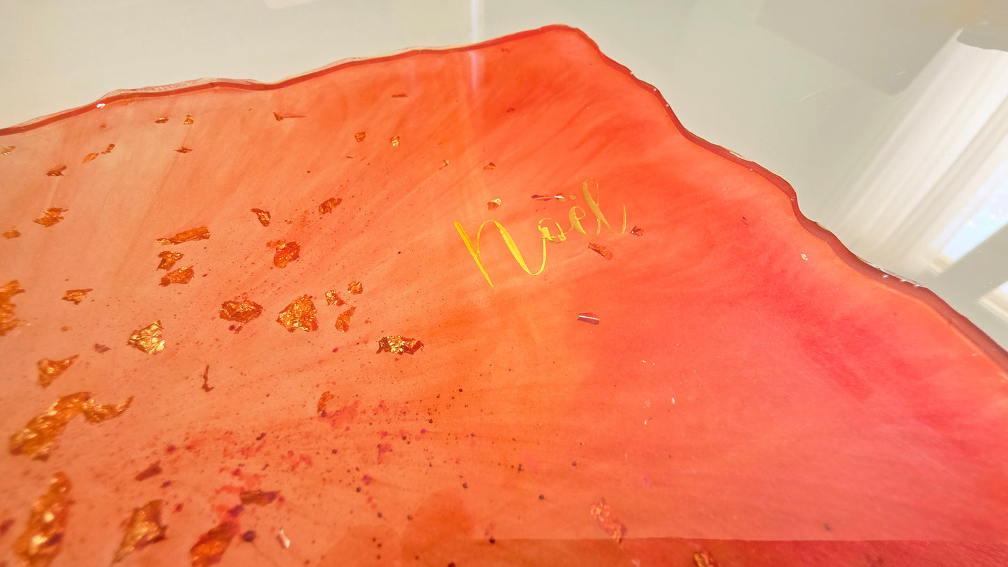 La magie de Noël - Plateau décoratif en résine