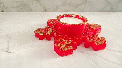 Bougie flocon de noël - Création unique