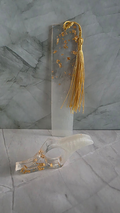 Cadeau lecture - Bague de livre + marque page