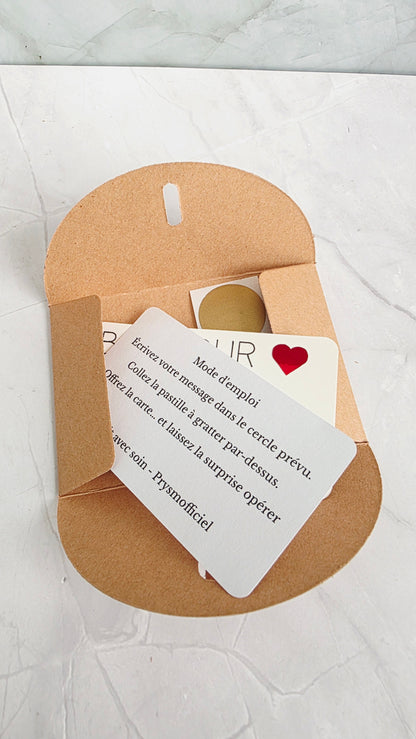 Carte à gratter - messages personnalisés -  toutes occasions