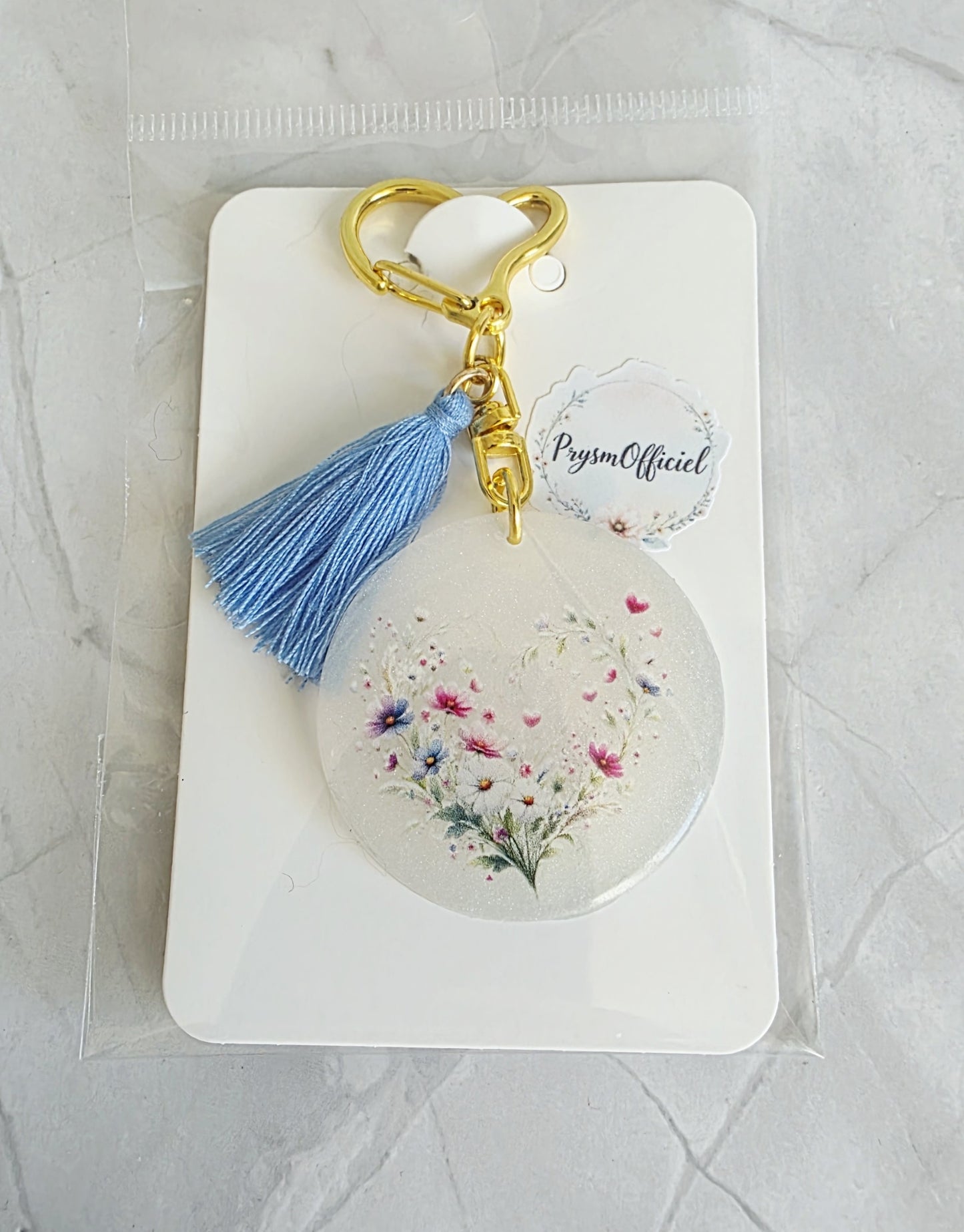 Porte clés  – édition coeur fleuri