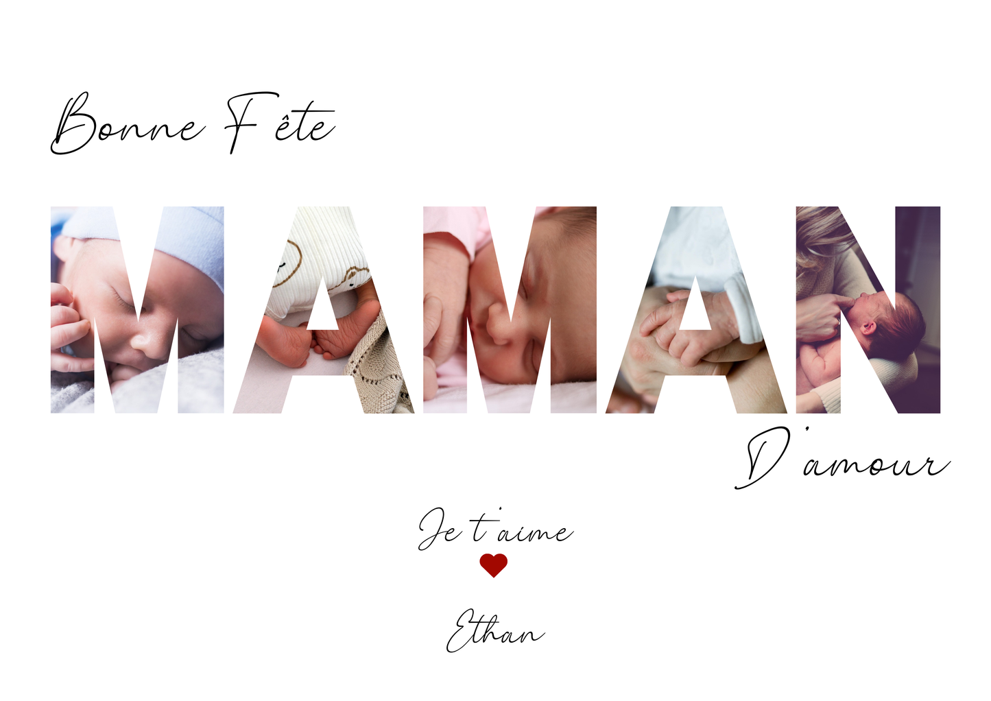 Cadre photo personnalisé MAMAN – Cadeau fête des mères ou d’anniversaire