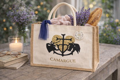 Sac shopping  Collection Camargue – Croix camarguaise et taureaux