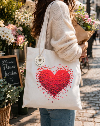 Tote bag personnalisé – Sac tissu imprimé – Motifs animaux, fleurs & nature