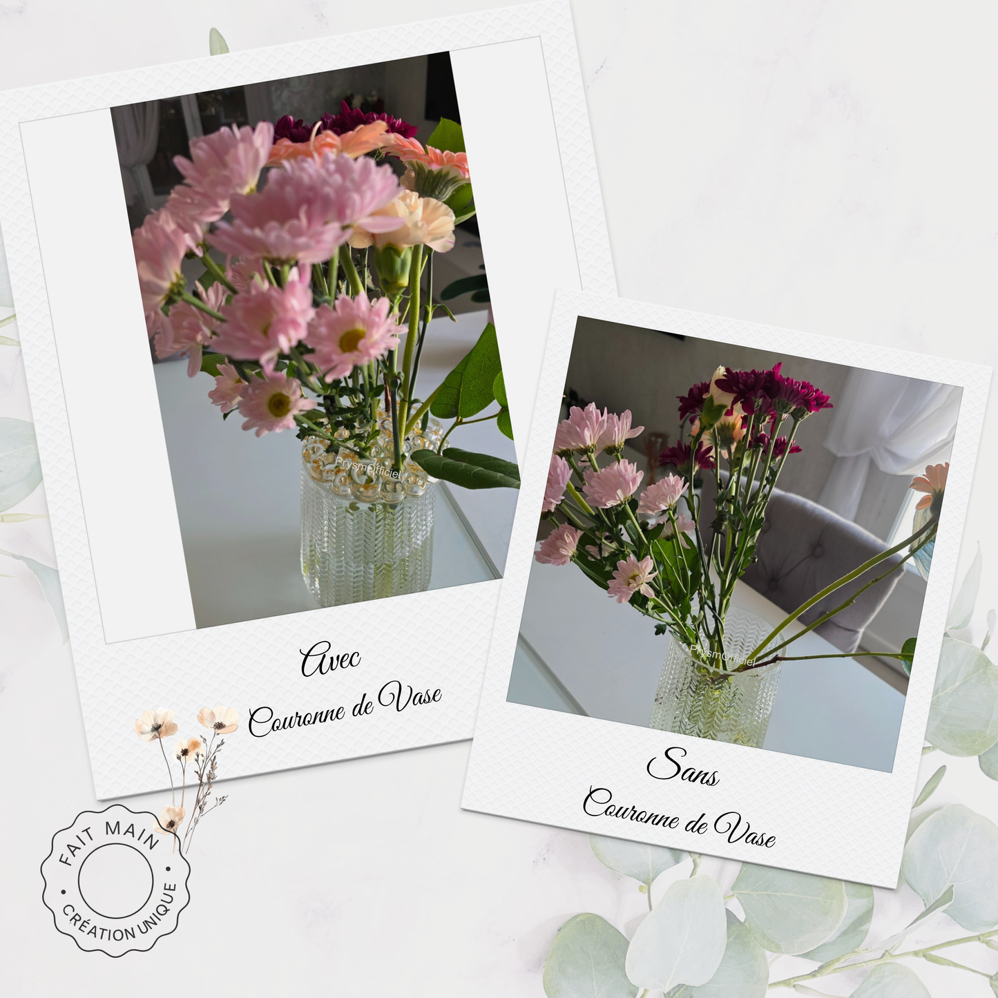 Couronne de vase pour maintenir vos bouquets –  Accessoire pratique & deco pour fleurs