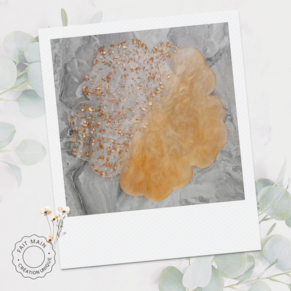 Plat décoratif effet fleur en résine – Multi-usages