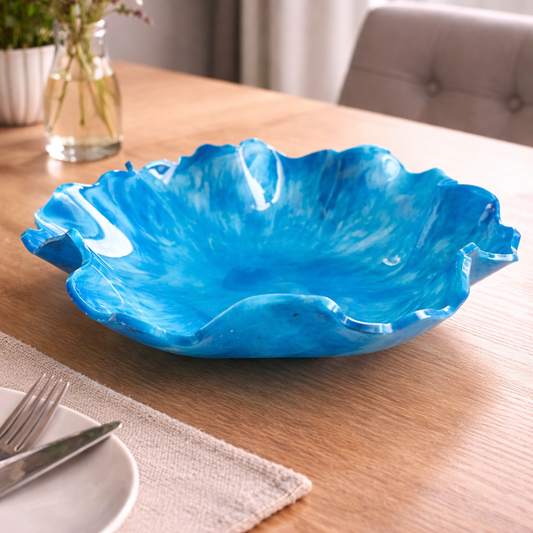 Saladier en résine colorée – Pièce unique – Décoration de table – Fait main avec soin – Cadeau original - Vaisselle personnalisée