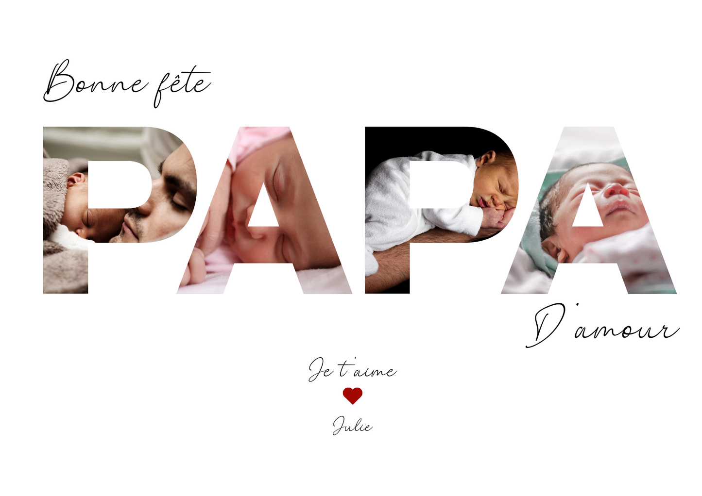 Cadre photo - PAPA - Cadeau fête des pères avec photos