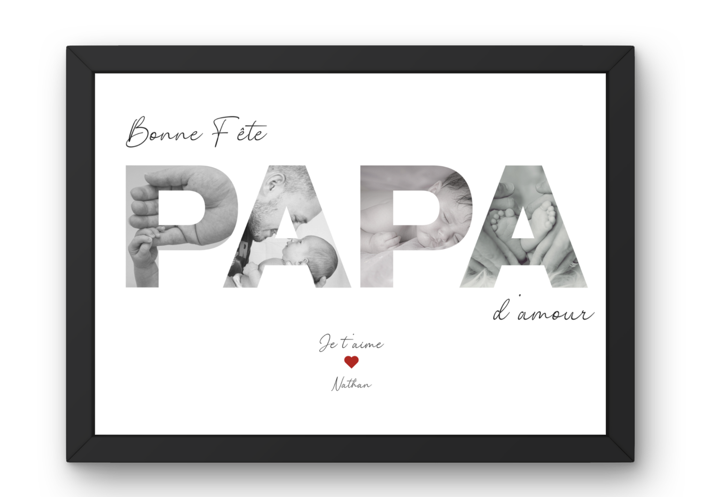 Cadre photo - PAPA - Cadeau fête des pères avec photos