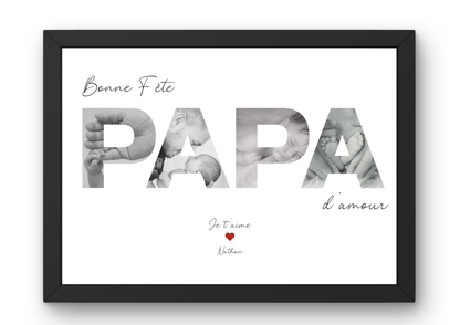 Cadre photo - PAPA - Cadeau fête des pères avec photos