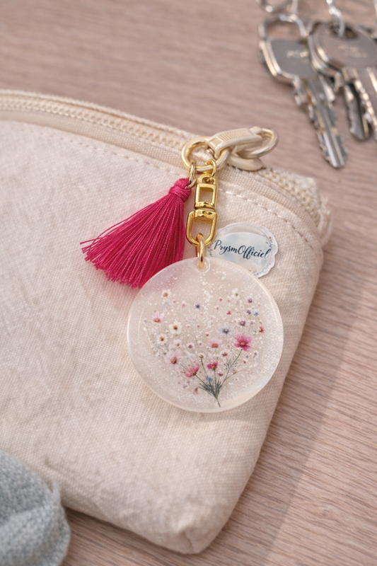 Porte clés  – édition coeur fleuri