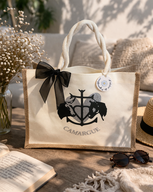 Sac shopping  Collection Camargue – Croix camarguaise et taureaux