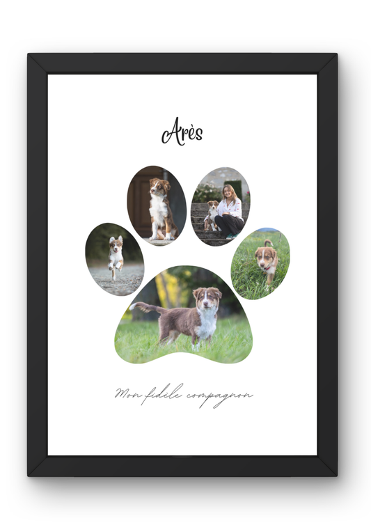 Cadre photo personnalisé empreinte - Animal de compagnie
