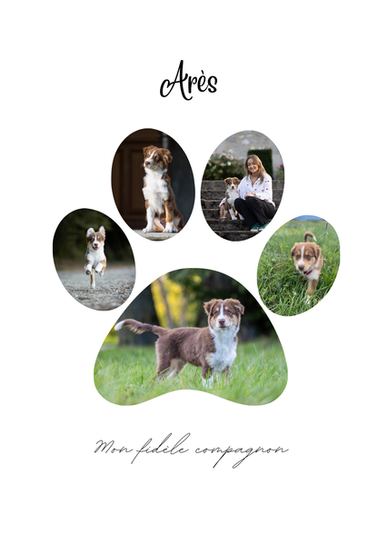 Cadre photo personnalisé empreinte - Animal de compagnie