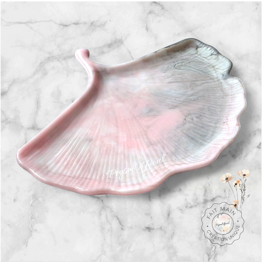 Plateau décoratif en résine – Feuille de Ginkgo pour bijoux ou apéritif