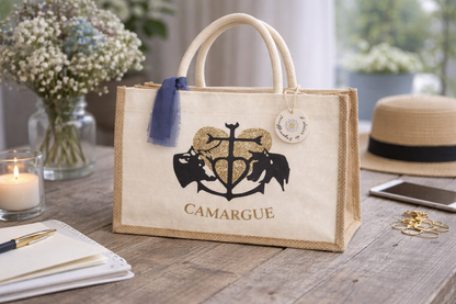 Sac shopping  Collection Camargue – Croix camarguaise et taureaux