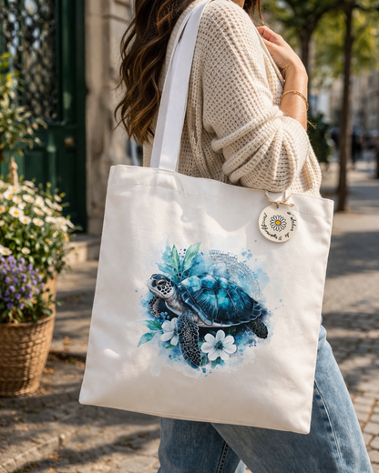 Tote bag personnalisé – Sac tissu imprimé – Motifs animaux, fleurs & nature