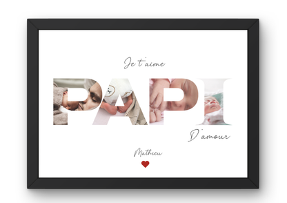 Cadre photo PAPI – Cadeau fête des grands-pères ou d’anniversaire