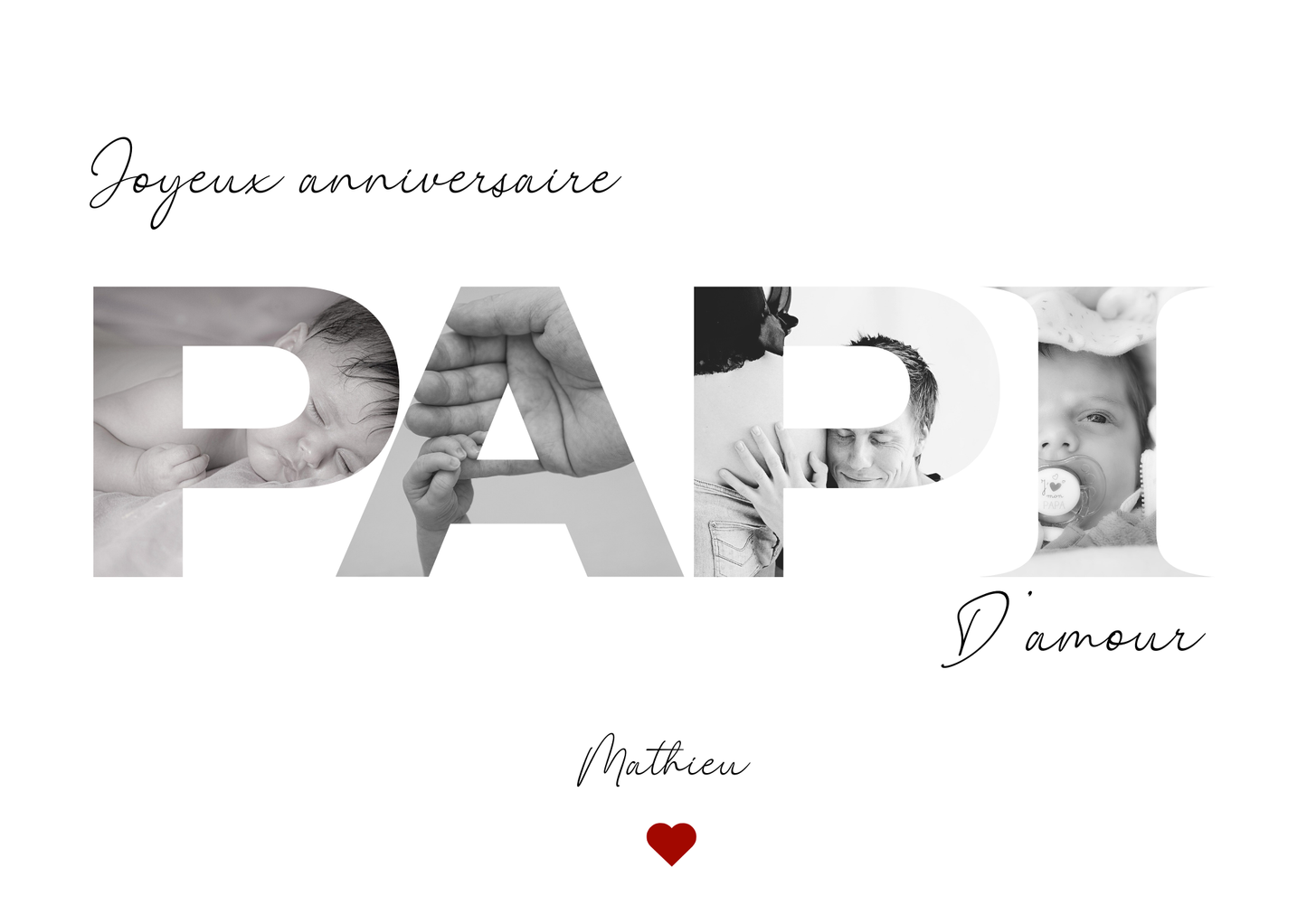 Cadre photo PAPI – Cadeau fête des grands-pères ou d’anniversaire