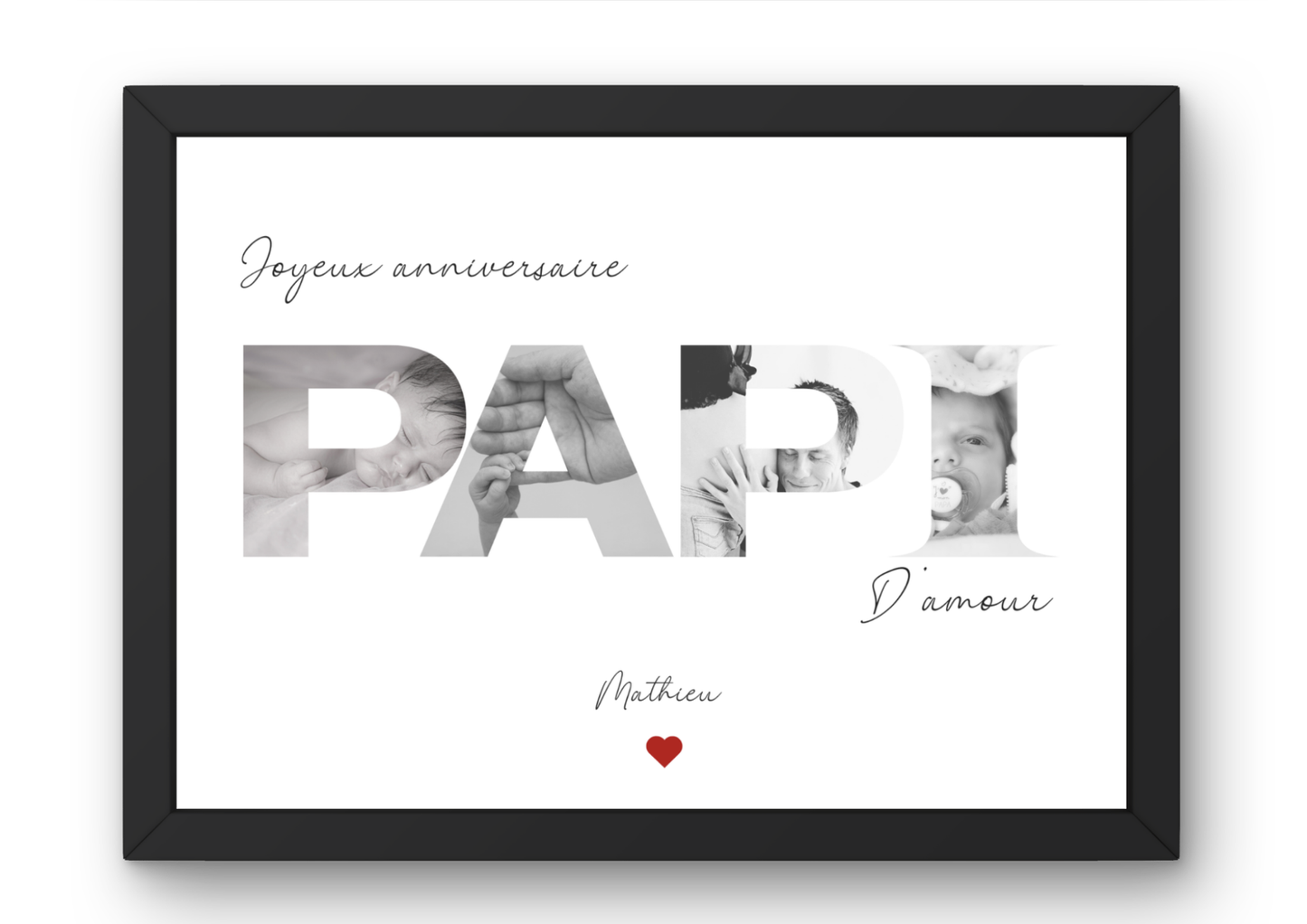 Cadre photo PAPI – Cadeau fête des grands-pères ou d’anniversaire