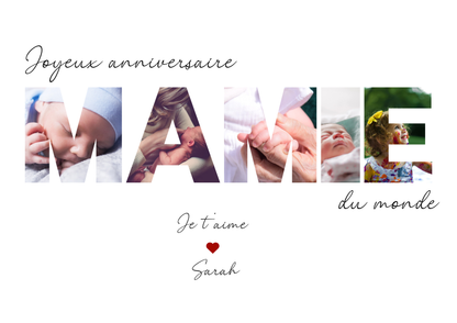 Cadre photo personnalisé MAMIE – Cadeau fête des grands-mères ou d’anniversaire