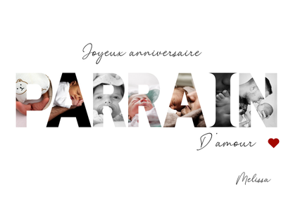 Cadre photo personnalisé PARRAIN – Cadeau original et rempli d’émotion