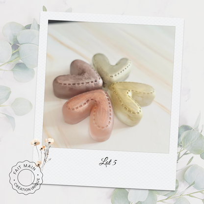 Lot de 4 magnets cœurs – Collection “Tendre Romance”